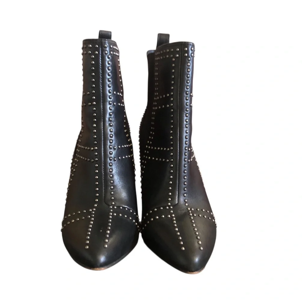 Vince Camuto Basila Black Soft Leather Heel Women Boots Size 5.5 - Picture 4 of 10